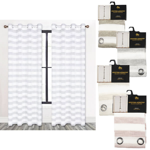 TNS ΚΟΥΡΤΙΝΑ ΔΩΜΑΤΙΟΥ (140x250cm) - (4 ΧΡΩΜΑΤΑ) (SLB8950)