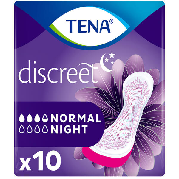 TENA ΣΕΡΒΙΕΤΕΣ DISCREET NORMAL 10τεμ. - (NIGHT)