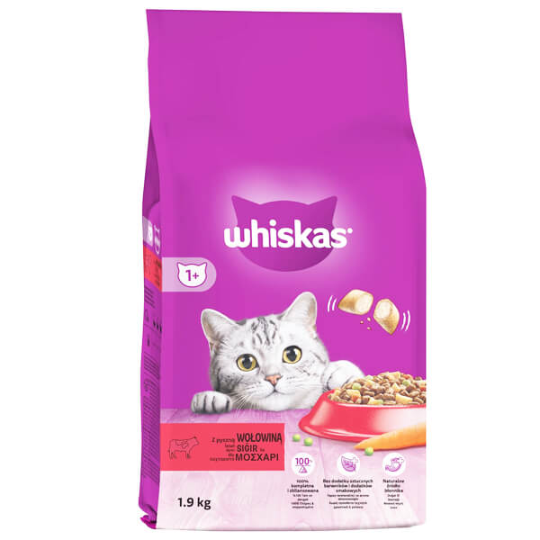 WHISKAS ΓΑΤΟΤΡΟΦΗ ΚΡΟΚΕΤΑ 1,9kg.  - (ΜΟΣΧΑΡΙ)
