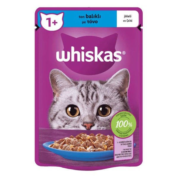 WHISKAS ΓΑΤΟΤΡΟΦΗ PURE DELIGHT 85gr. - (ΤΟΝΟΣ)