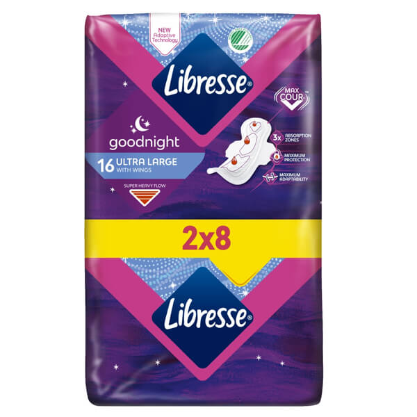 LIBRESSE ΣΕΡΒΙΕΤΕΣ ULTRA LARGE 16τεμ. - (NIGHT) (DUO PACK 2x8τεμ.)