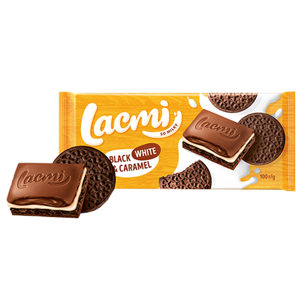 ROSHEN LACMI ΣΟΚΟΛΑΤΑ 100gr. - (BLACK WHITE ΚΑΙ ΚΑΡΑΜΕΛΑ)