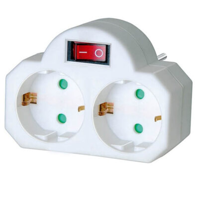 EUROLAMP ΑΝΤΑΠΤΟΡΑΣ ΑΠΟ ΕΝΑ ΣΟΥΚΟ ΣΕ ΔΥΟ ΜΕ ΔΙΑΚΟΠΤΗ - (147-10007)