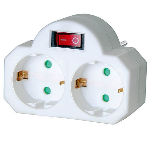 EUROLAMP ΑΝΤΑΠΤΟΡΑΣ ΑΠΟ ΕΝΑ ΣΟΥΚΟ ΣΕ ΔΥΟ ΜΕ ΔΙΑΚΟΠΤΗ - (147-10007)