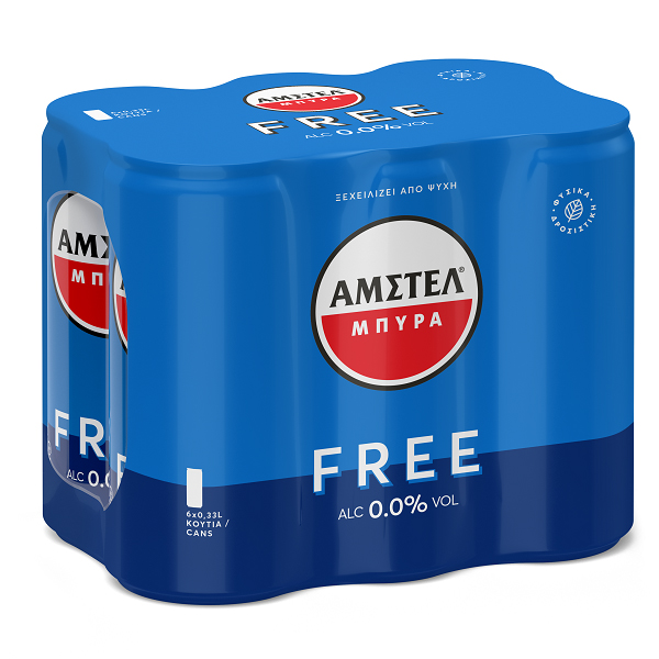 AMSTEL free ΜΠΥΡΑ ΚΟΥΤΙ SLK (6x330ml)