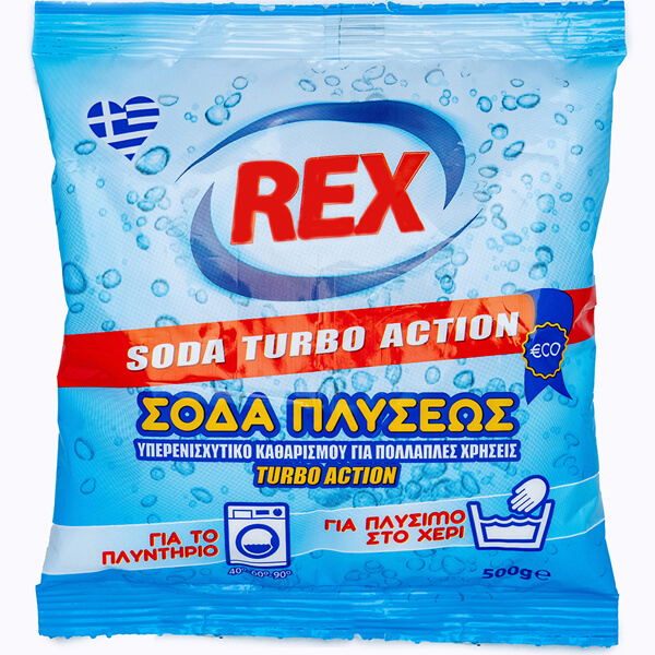 REX ΣΟΔΑ ΠΛΥΣΕΩΣ ΣΚΟΝΗ 500gr.