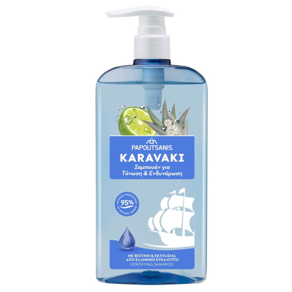 PAPOUTSANIS KARAVAKI ΣΑΜΠΟΥΑΝ 600ml - (ΤΟΝΩΣΗ ΚΑΙ ΕΝΥΔΑΤΩΣΗ) (ΑΝΤΛΙΑ)