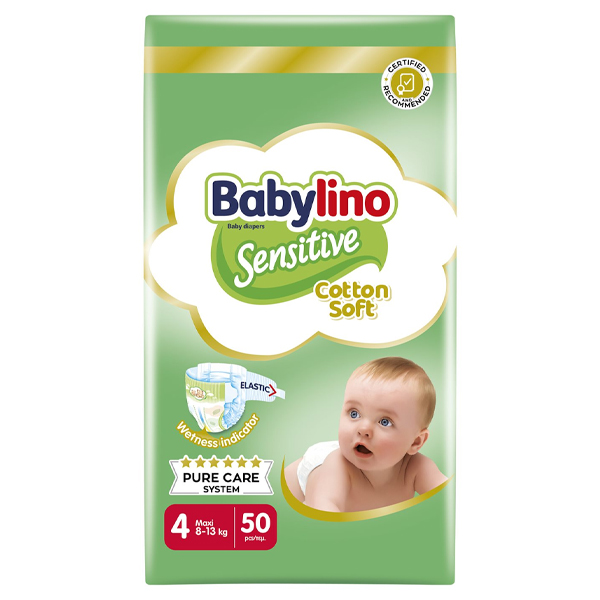 BABYLINO ΠΑΝΕΣ SENSITIVE No4 (50τεμ.) (8-13kg)