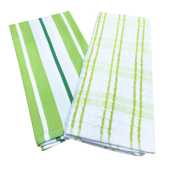 TNS ΣΕΤ ΚΑΡΩ 2 ΠΕΤΣΕΤΑ ΚΟΥΖΙΝΑΣ (2τεμ.) (40x60cm) - (ΛΕΥΚΟ - ΠΡΑΣΙΝΟ)