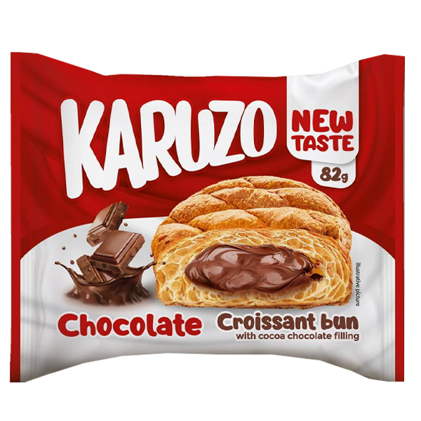 KARUZO ΚΡΟΥΑΣΑΝ BUN 82gr - (ΣΟΚΟΛΑΤΑ)