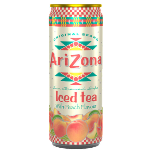 ARIZONA ΜΑΥΡΟ ΤΣΑΙ 330ml - (ΡΟΔΑΚΙΝΟ) (SLIM CAN)
