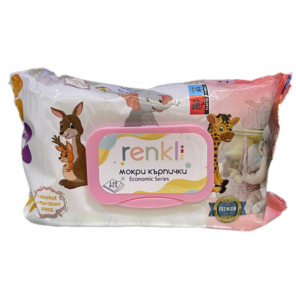 RENKLI ΜΩΡΟΜΑΝΤΗΛΑ ΜΕ ΚΑΠΑΚΙ 120τεμ. - (PREMIUM BABY) (ECONOMIC SERIES)