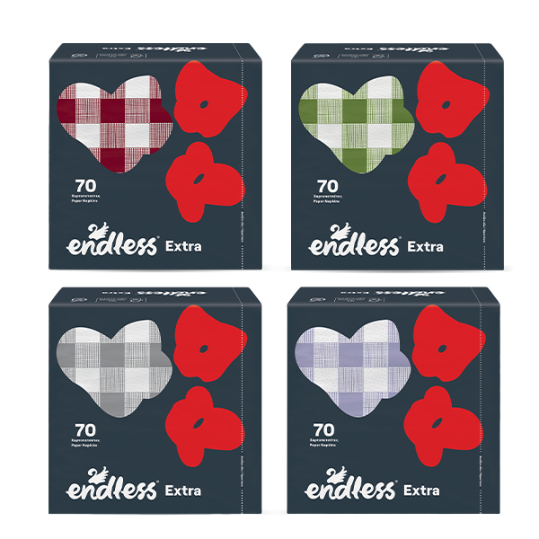 ENDLESS ΧΑΡΤΟΠΕΤΣΕΤΑ EXTRA mix 70τεμ. - (33x33cm) (ΚΑΡΩ)