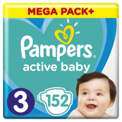PAMPERS ΠΑΝΕΣ ACTIVE BABY No3 (152τεμ.) (6-10kg)