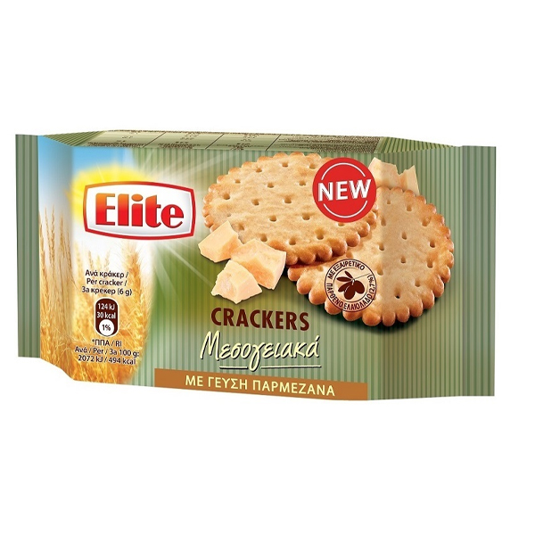 ELITE CRACKERS ΜΕΣΟΓ/ΚΑ 105gr. - (ΠΑΡΜΕΖΑΝΑ)