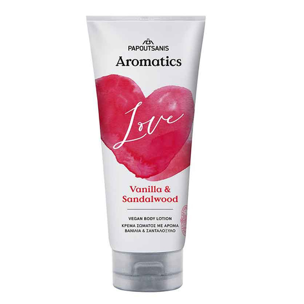 PAPOUTSANIS AROMATICS BODY LOTION 200ml - (LOVE) - (VANILLA ΚΑΙ SANDALWOOD)