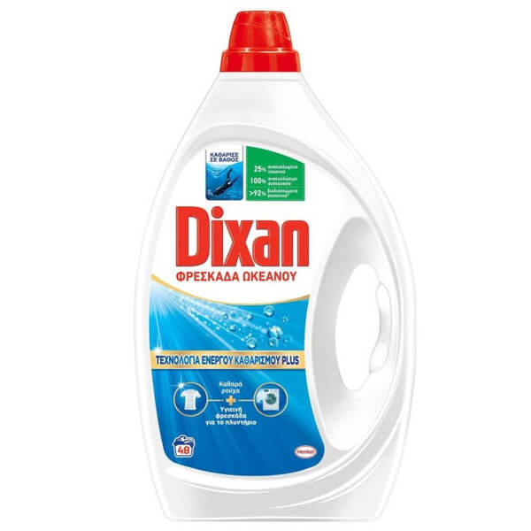 DIXAN ΥΓΡΟ ΠΛΥΝΤΗΡΙΟΥ GEL 48μεζ. - (2,16lit) (ΦΡΕΣΚΑΔΑ ΩΚΕΑΝΟΥ)
